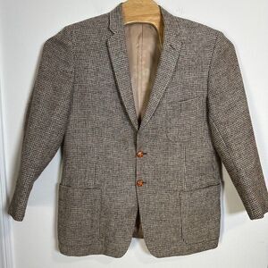 Alexandre Harris Tweed Sport Coat Mens Brown/Gray Wool‎ Vintage England
